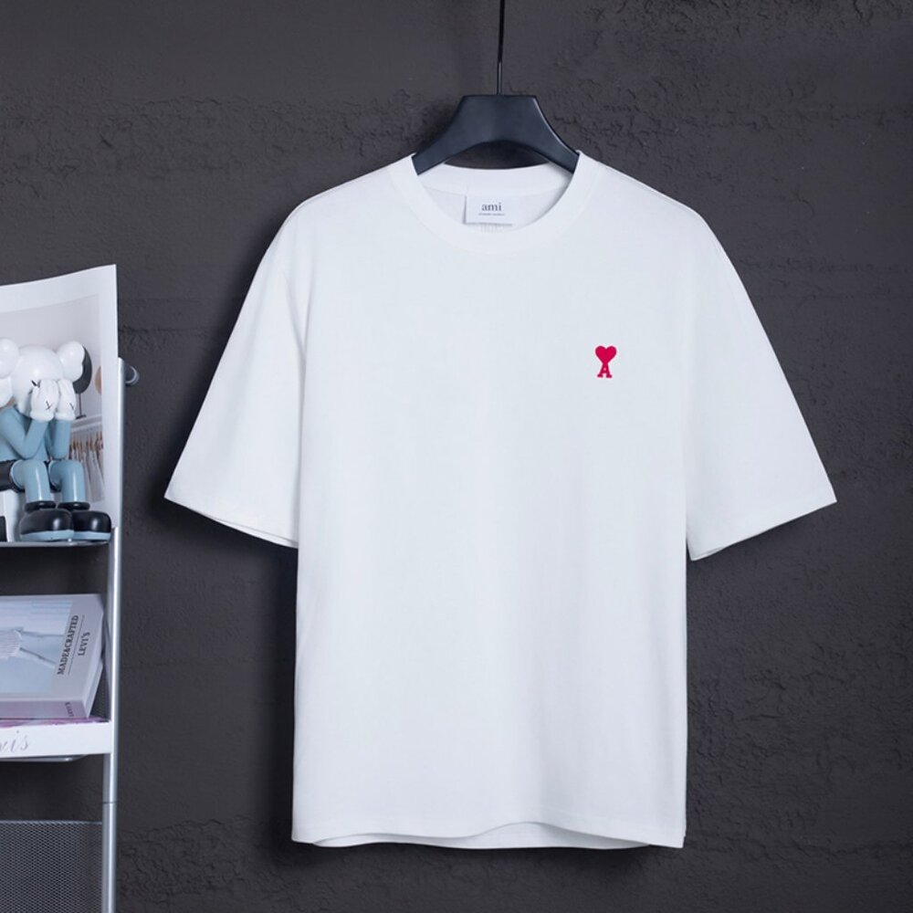 AMI Paris Ami de Coeur logo-embroidered T-shirt